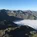 Blick hinab zur Silvrettahütte vom Gipfel