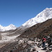 Lungo la morena del ghiacciaio del Khumbu