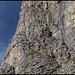 Kletterer in der dritten SL zur SO-Wand/Kaminführe