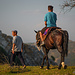 Etwas Reiten und wunderbarer Spaziergang am Abend zusammen mit unseren Gastgebern