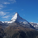 Das Matterhorn (noch) ohne Wolken