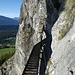 Brücken und Leitern prägen diesen Klettersteig