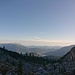 Blick aus dem (noch) schattigen Watzmannkar auf Berchtesgaden