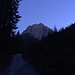Erster Blick auf's Breithorn im Morgengrauen 
