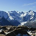 Bernina - view from the summit of Piz Languard.