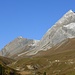 View to Igl Compass and Piz Üertsch while driving towards the Albula pass.