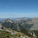 auf dem Gipfel des Monte Corchia: Monte Altissimo und Marmorberge bei Carrara