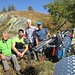 Foto di gruppo prima di ripartire verso la nostra meta. Da sinistra io, Fabio, Giordano e Mario.