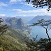 Der Blick schweift über das östliche Ende des Luganersees