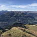 Blick in Richtung Glarner Alpen, im Vordergrund Palfries und dahinter der Flumserberg, Skigebiet Flumserberg ganz rechts