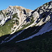 Blick zurück zum Reissenschuhjoch. Dass der Abstieg nicht gemütlich war, kann man sich bei dem Bild schon denken.