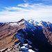 Gipfelpanorama mit Monte Rosa Massiv links und Berner Oberland rechts