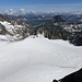 Im Abstieg vom Großen Piz Buin (Piz Buin Grond) - Blick über den Ochsentaler Gletscher in Richtung Silvretta-Stausee.