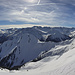 Auf dem Galtjoch. 180 Grad-Panorama nach Süden. Ganz Links Zugspitze, ganz Rechts Knittelkarspitze und Steinkarspitze