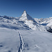 Matterhorn nach Riffelberg Station im Auftieg zum Gugle (2720m) 
