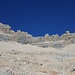 Im "Vant". Links der Gipfel des Monte Pelmo, rechts davon die nordseitige Begrenzung des Kares mit einigen Türmen.