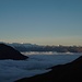 Blick am frühen Morgen von der Oberetteshütte