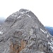 Blick vom Grat mit schwieriger Kletterstelle zum Mittleren Birkkopf
