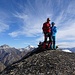 nach der Gipfelrast im Wind-Schatten das beinahe obligate 3000er-Gipfelfoto