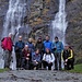 Gruppo CAI Laveno Mombello davanti alle cascate dell'Acqua Fraggia