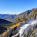 Dalla cascata, vista sulla Val Chiavenna