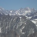 Hohe Berge der Mont Blanc-Gruppe im Zoom