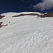 Mühsamer Aufstieg im Schnee zurück auf den Grat