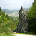 Ein spitzer Fels bei Ex Centrale Elletrica (Ausgangspunkt&Parkplatz) weist den Weg nach oben...in den Wolken unser Tagesziel.