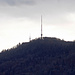 Üetliberg-Türme im Zoom aus der Stadt Zürich