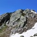Der kleine Klettergarten - links die 5c - Route