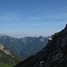 links Hochplatte, halbrechts Scheinbergspitze, beim Aufstieg auf den Schellschlicht