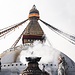 die riesige Bodnath Stupa