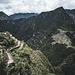 Auf dem Weg hinauf zum Huayna Picchu. Verrückt auch hier wurden steile Terrassen angelegt.
