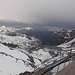 Der Blick frühmorgens von der Terasse des Rifugio Guide delle Val d'Ayas verheißt nicht sehr viel Gutes!