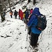 die Gruppe noch im Schnee ...