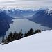 Auf dem Tüfengrat mit Sicht Richtung Brienzersee.