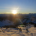 Gipfelblick über Grasgehren am frühen Morgen, noch vorm Skirummel und dem Ansturm der Blechkisten...
