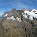 Von links Wetterhorn (3701m), Mittelhorn (3704m) und Rosenhorn (3689m)