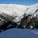 Vista dalla pre-cima 2102m, Val Camadra. Si vede l'ombra della cima e pre-cima