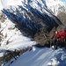 La cresta che parte dalla Bocchetta di Chiaro e porta verso la cima (264 m di dislivello), offre dei tratti abbastanza ripidi; fortunatamente grazie ai ramponi e alla neve dura, oggi la salita è stata agevole.