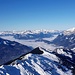 Blick zur eingenebelten Talverzweigung bei Sargans