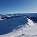 Blick vom Hochwang zum traversierten Schneegrat des Ratoser Steins