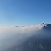 Il Monte Moregallo parzialmente celato dalle nubi.