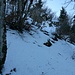 Mit Schnee nicht ganz ohne: der Abstieg von der Röti nach Balmberg