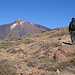 Einfacher Aufstieg (T2) auf die Guajara (2718m), immer mit Blick auf den alles überragenden Teide (3718m).
