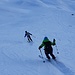 La jolie pente au dessus de Chavanne. Arnaud commence parfois à serrer les skis. 