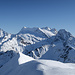 Wasenhorn, Monte leone, Breithorn, Hübschhorn, davor das Tochuhorn und das weisse Arezhorn