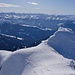 Blick südwärts zu Graubündner Bergen