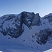 Blick zu den Kirchlispitzen mit der Skiroute (ganz links)