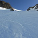 Aufstieg durch das gut gespurte Couloir zum Gemschbode